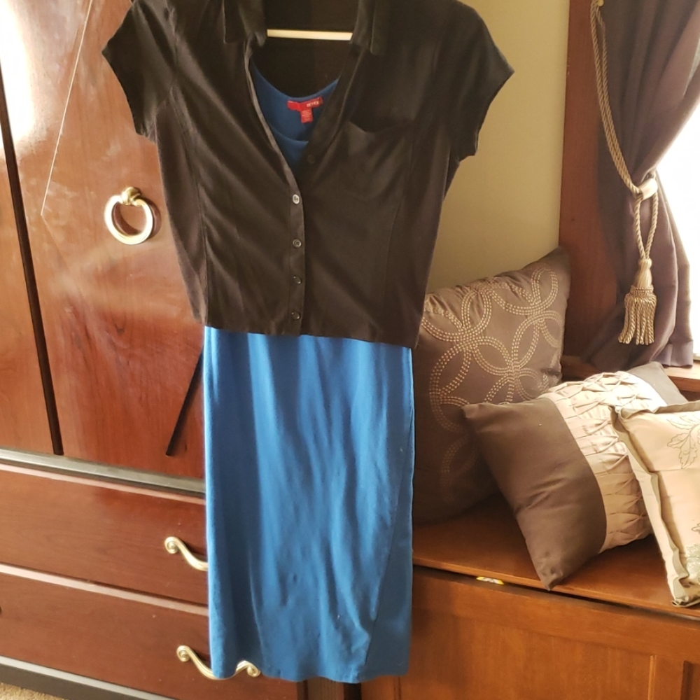 2 piece tank dress with mid drift top